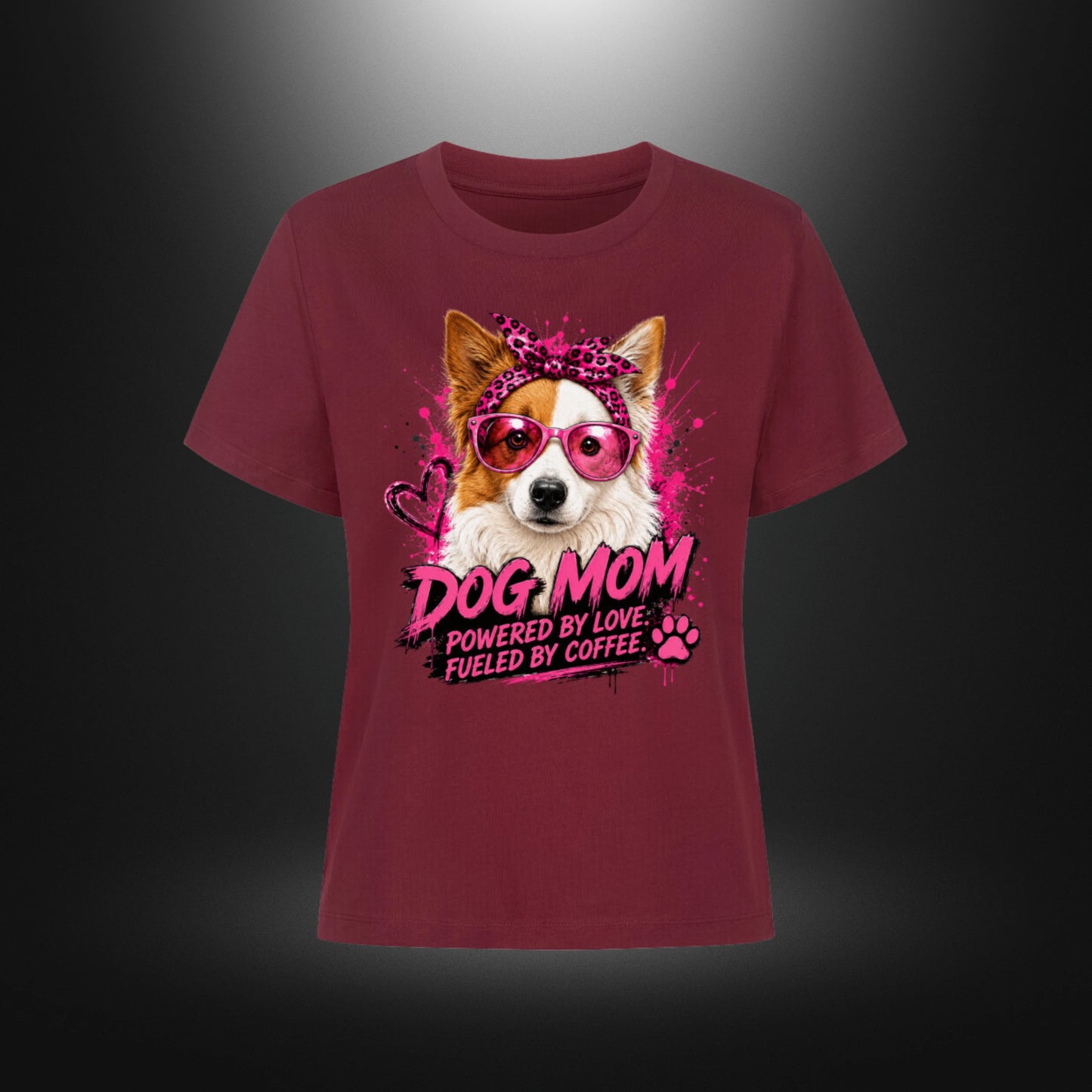 Premium Organic Shirt Women - DOG MOM Border