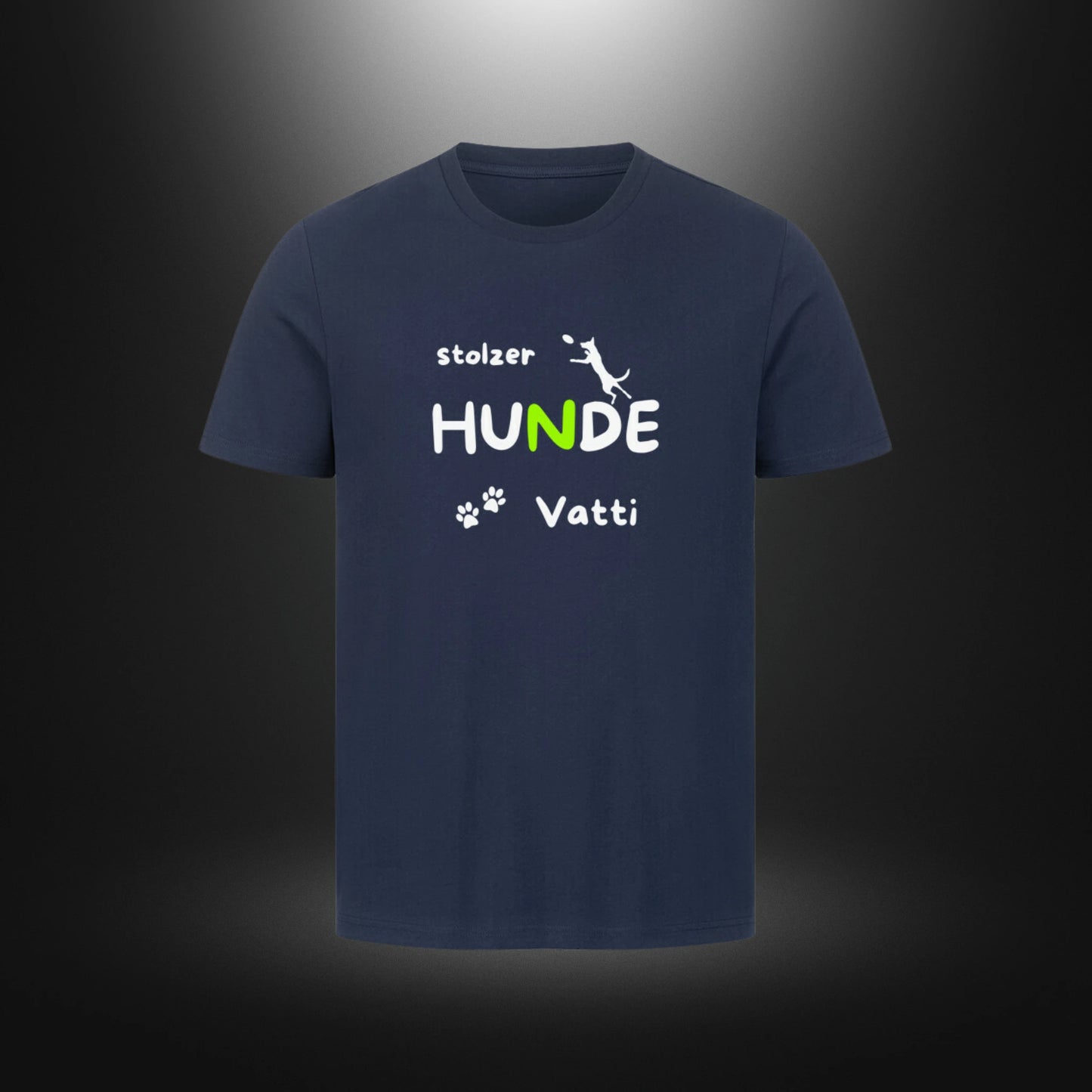 Bedrucktes T-Shirt mit Hundemotiv – stolzer HUNDE Vatti