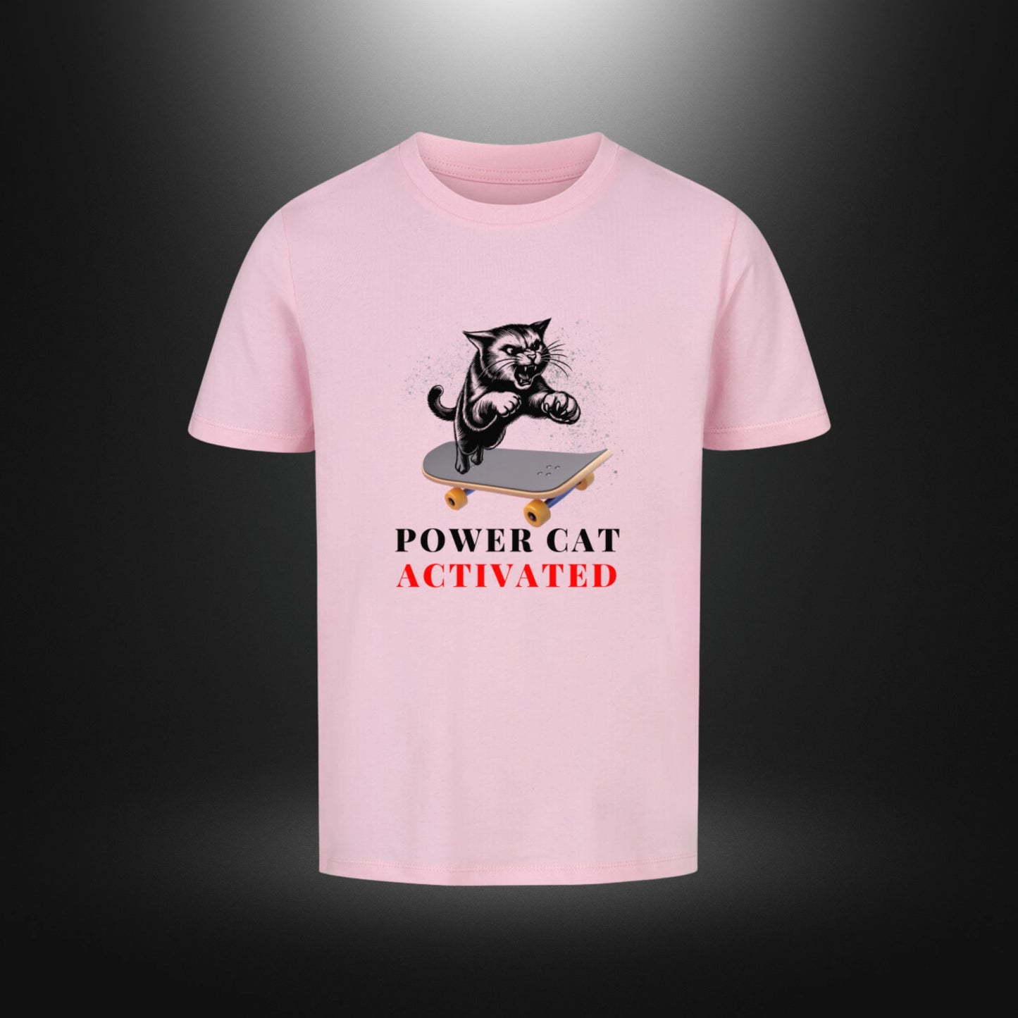 Premium Organic Shirt Kids - POWER CAT ACTIVATED - 3 bis 14 Jahre