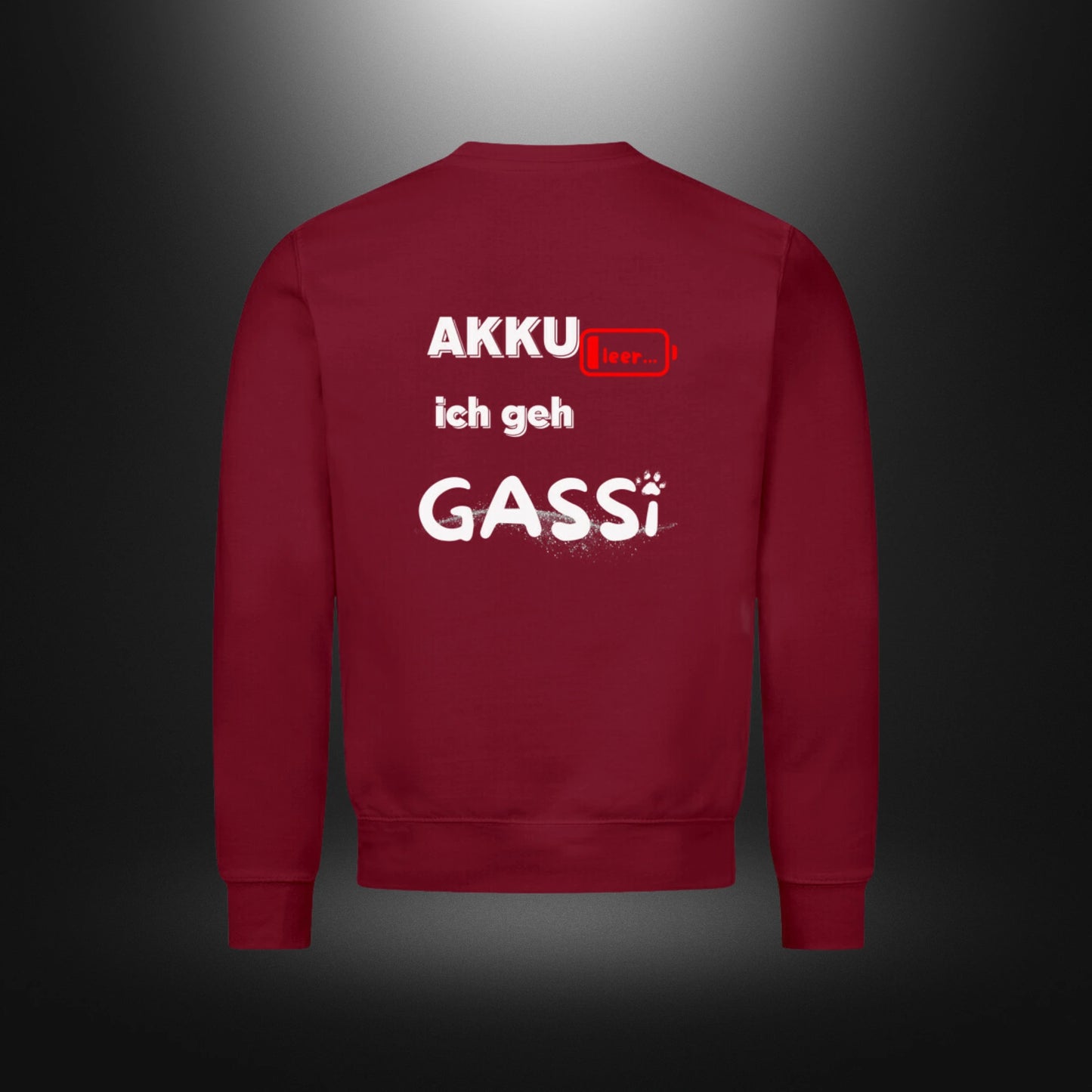 Classic Sweatshirt - AKKU leer ich geh GASSI