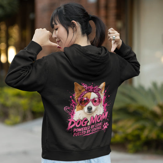 Classic Zipper Hoodie Unisex - DOG MOM Border