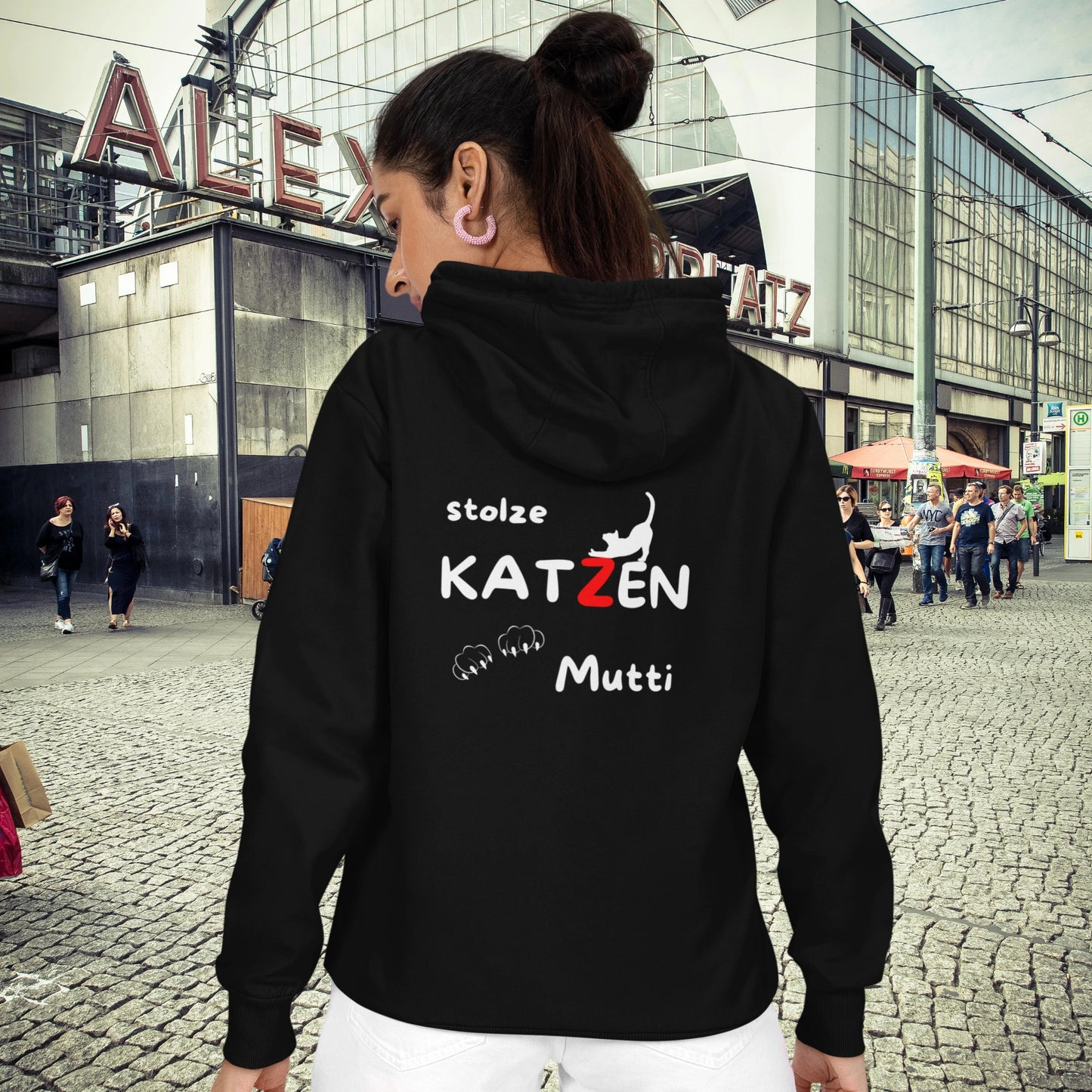 Classic Zipper Hoodie Unisex - stolze KATZEN Mutti