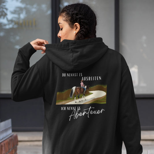 Classic Zipper Hoodie Unisex - DU NENNST ES AUSREITEN, ICH NENNE ES Abenteuer