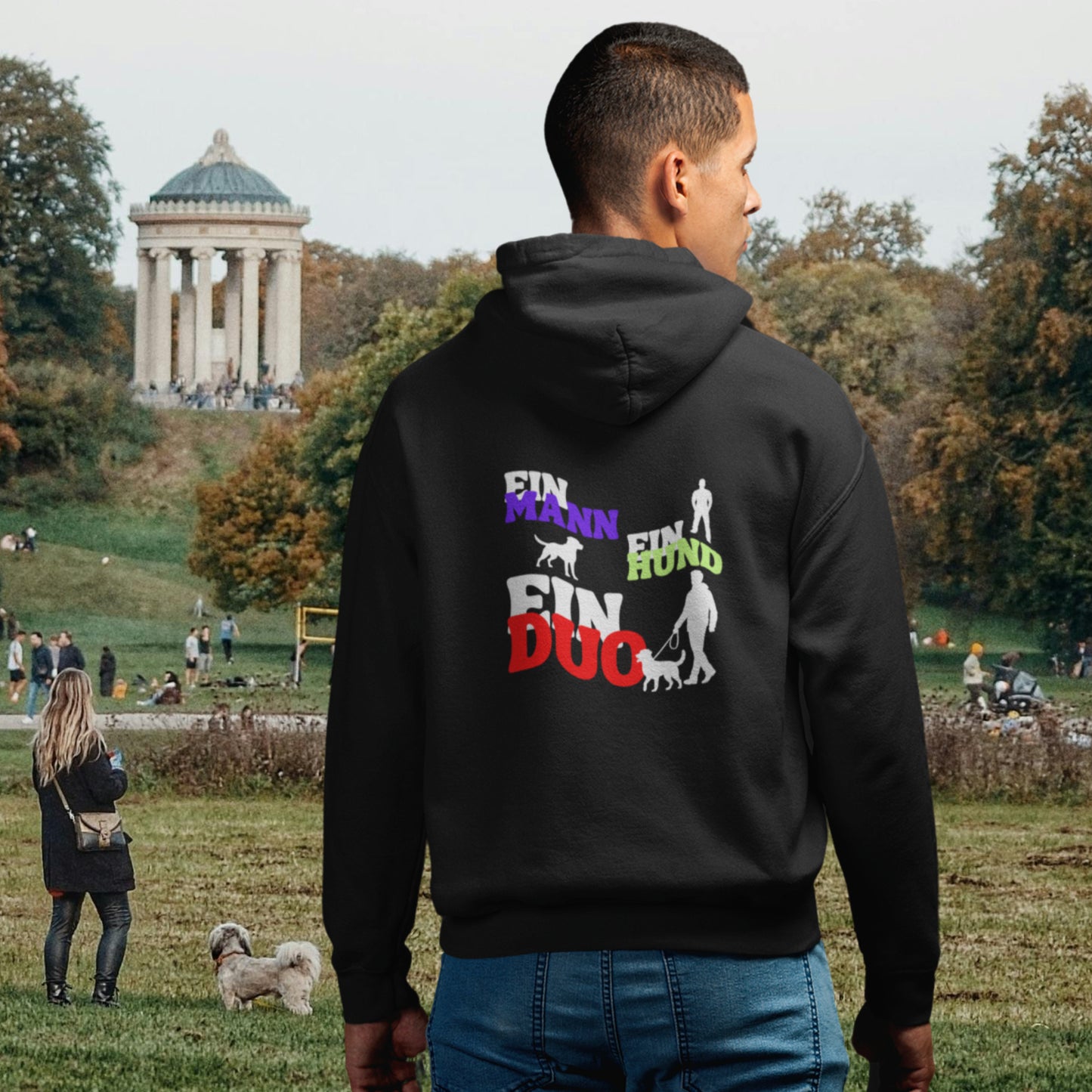 Classic Zipper Hoodie Unisex - EIN MANN EIN HUND EIN DUO