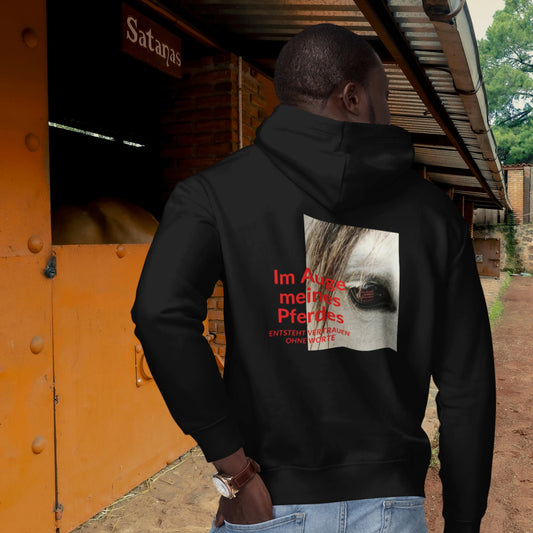 Classic Zipper Hoodie Unisex - Im Auge meines Pferdes ENTSTEHT VERTRAUEN OHNE WORTE