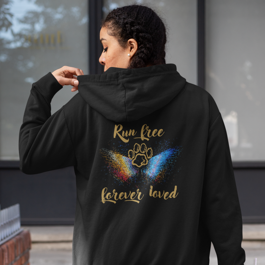 Classic Zipper Hoodie Unisex - Run free forever loved Hund