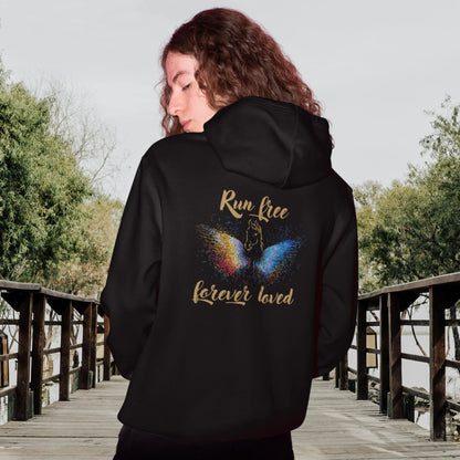 Classic Zipper Hoodie Unisex - Run free forever loved Pferd