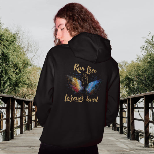 Classic Zipper Hoodie Unisex - Run free forever loved Pferd