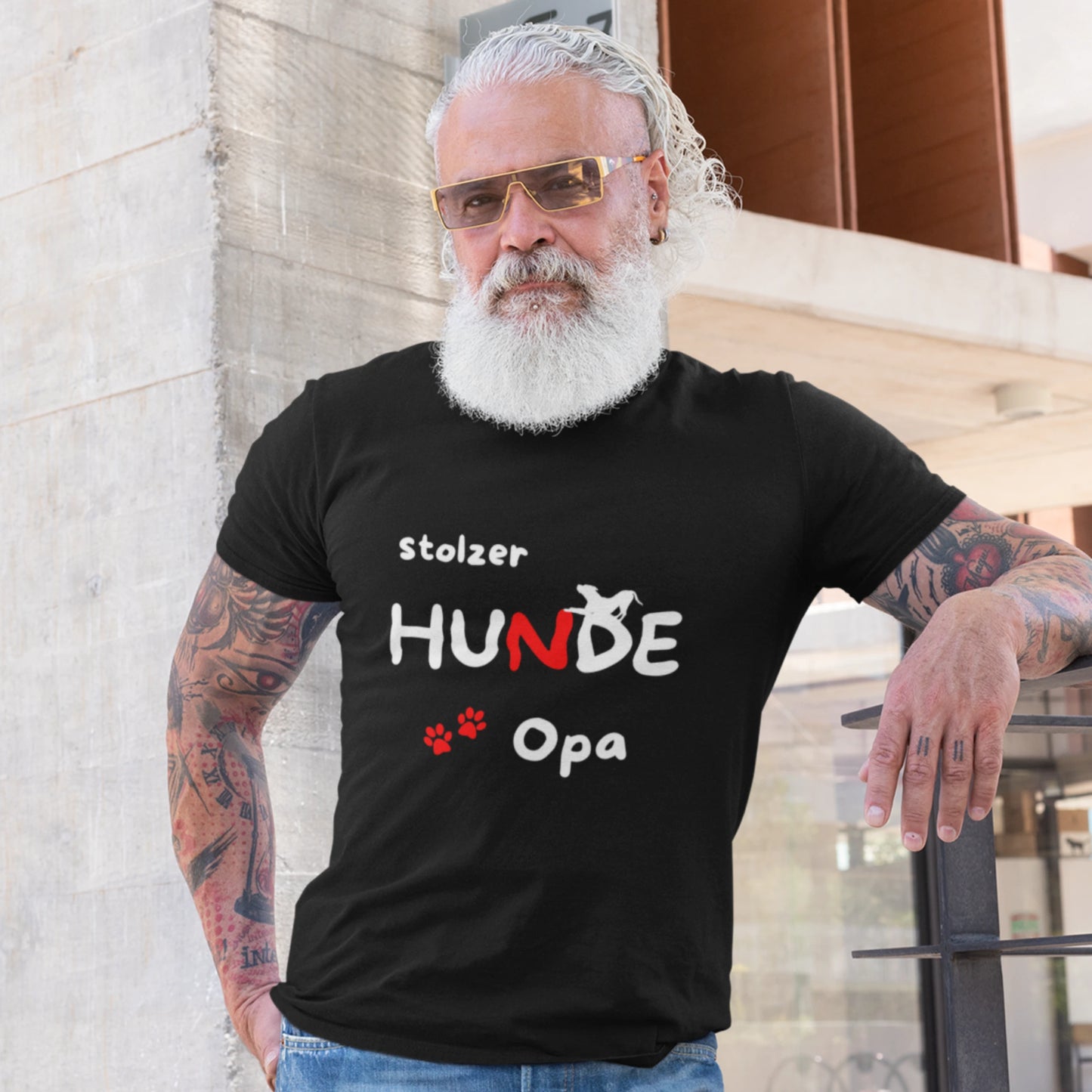HigherBlanks Premium T-Shirt - stolzer HUNDE Opa