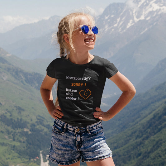 Premium Organic Shirt Kids - Kratzbürstig? SORRY ! Katzen sind cooler ! 7 - 14 Jahre