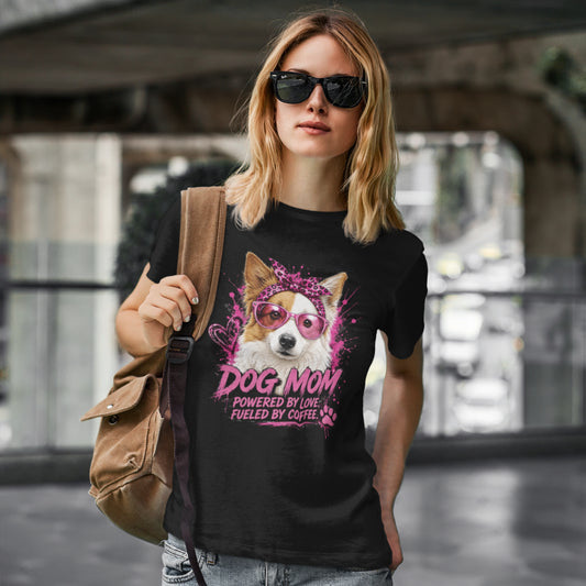 Premium Organic Shirt Women - DOG MOM Border
