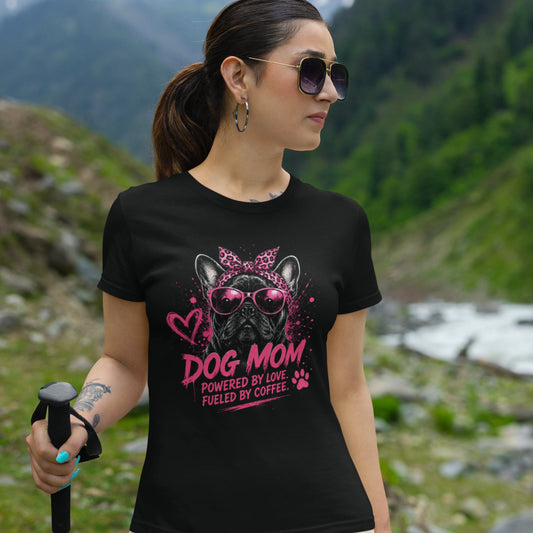 Premium Organic Shirt Women - DOG MOM Bull Dog