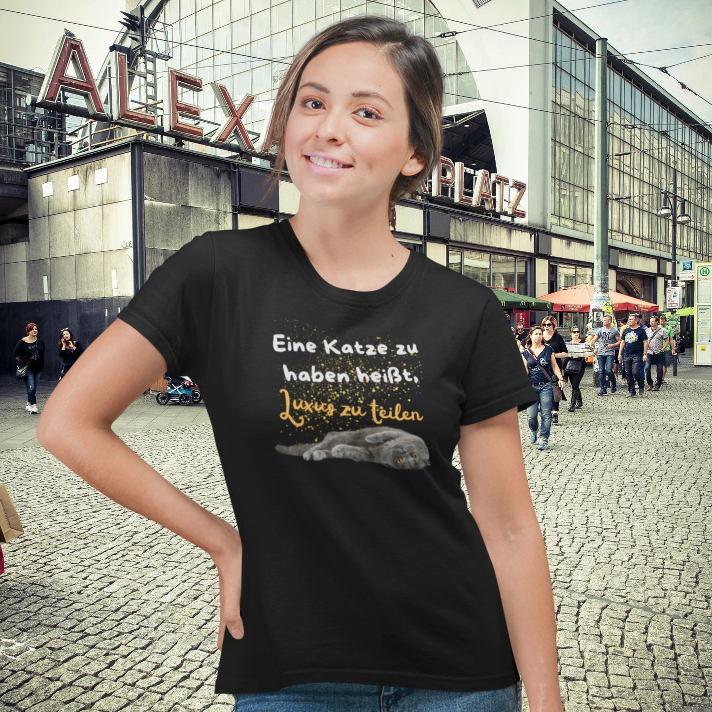 Premium Organic Shirt Women - Eine Katze zu haben heißt, Luxus zu teilen
