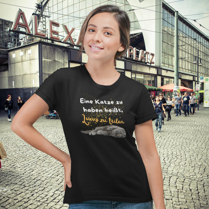 Premium Organic Shirt Women - Eine Katze zu haben heißt, Luxus zu teilen