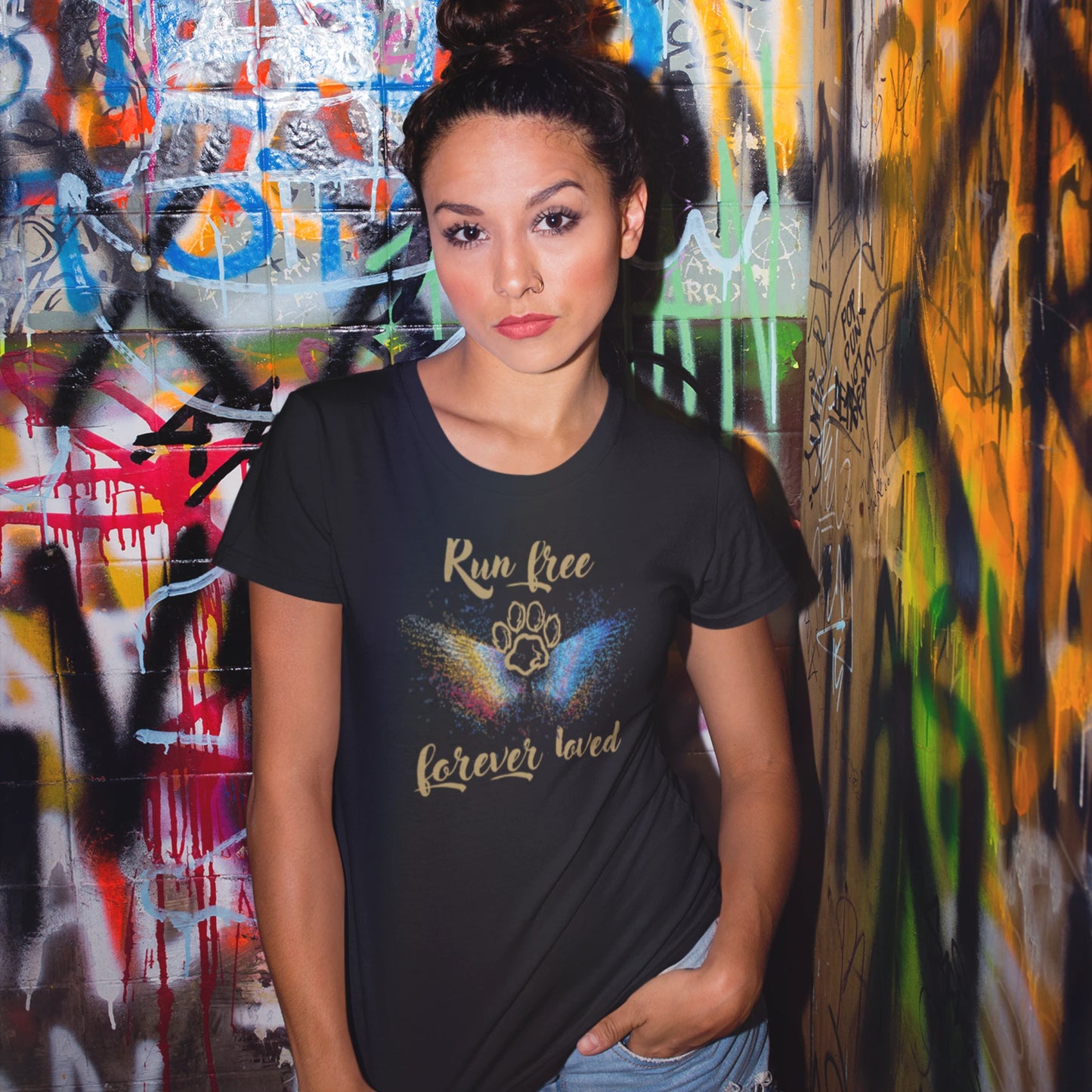 Premium Organic Shirt Women - Run free forever loved Hund