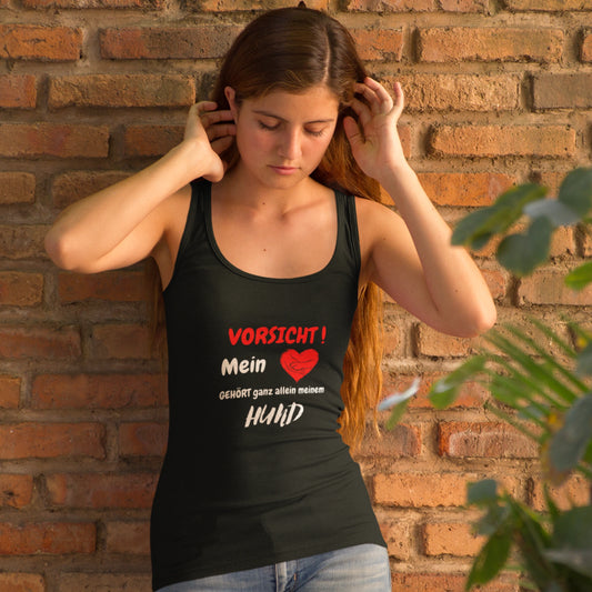 Premium Organic Tanktop Women - Vorsicht ! Mein Herz GEHÖRT ganz allein meinem HUND