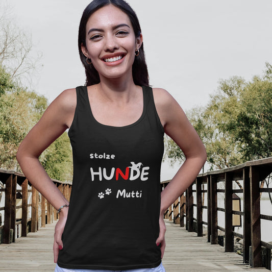 Premium Organic Tanktop Women - stolze HUNDE Mutti