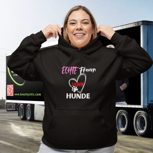 VACANCY Oversized Hoodie - ECHTE Frauen LIEBEN HUNDE