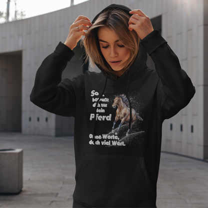 VACANCY Oversized Hoodie - So begrüßt dich nur dein Pferd Ohne Worte doch viel Wert