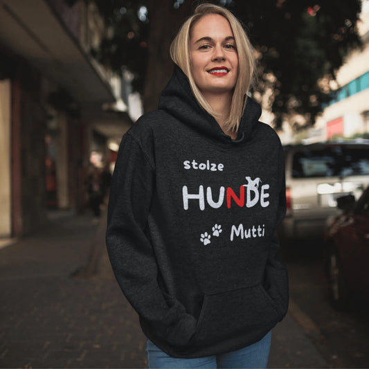 Oversized Hoodie mit Hundemotiv „stolze HUNDE Mutti“ – BeastlyChic
