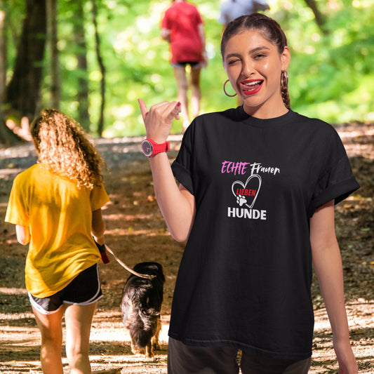 VACANCY Oversized Shirt - ECHTE Frauen LIEBEN HUNDE