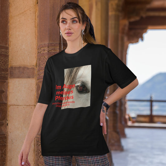 VACANCY Oversized Shirt - Im Auge meines Pferdes ENTSTEHT VERTRAUEN OHNE WORTE