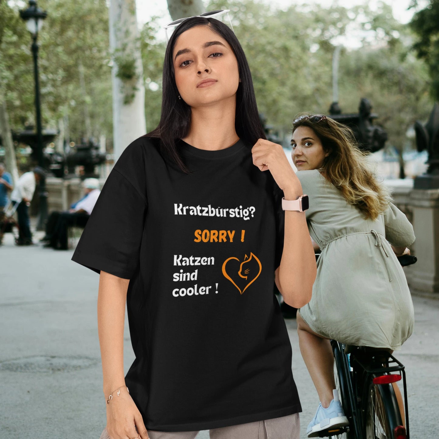 VACANCY Oversized Shirt - Kratzbürstig? Sorry Katzen sind cooler !