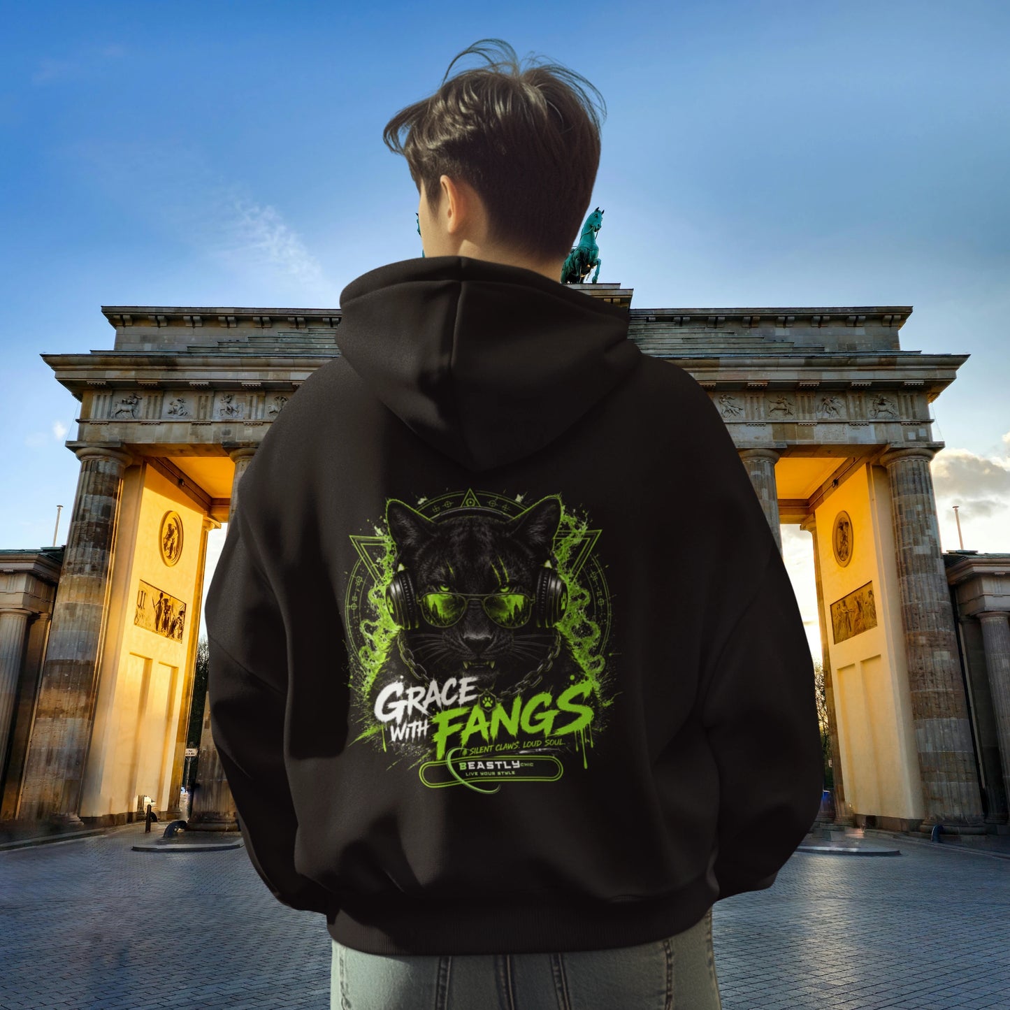 VACANCY Oversized Zipper Hoodie - BeastlyChic Marke CATS UNTAMED