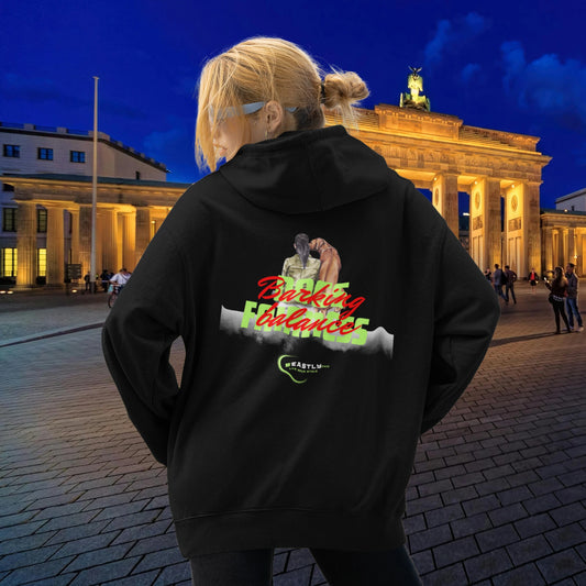 VACANCY Oversized Zipper Hoodie Beastlychic Marke - DOGS FAIRNESS