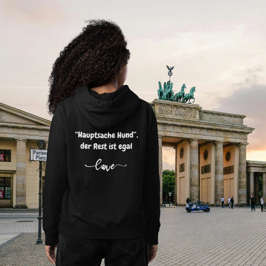 VACANCY Oversized Zipper Hoodie - "Hauptsache Hund", der Rest ist egal love