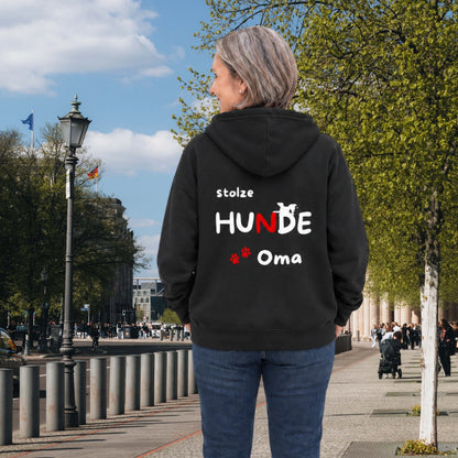 VACANCY Oversized Zipper Hoodie - stolze HUNDE Oma