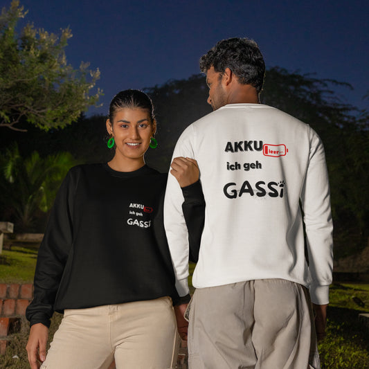 Classic Sweatshirt - AKKU leer ich geh GASSi