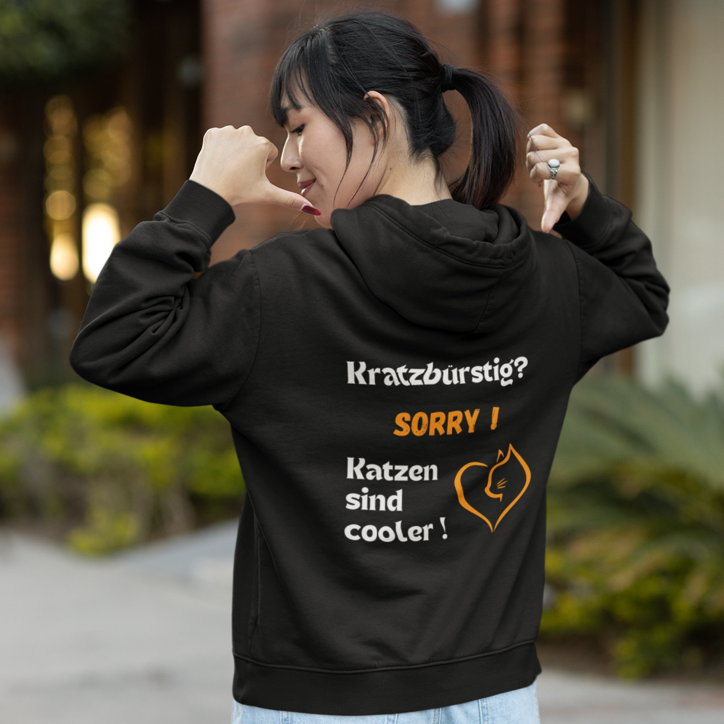 Classic Zipper Hoodie Unisex - Kratzbürstig? SORRY ! Katzen sind cooler !