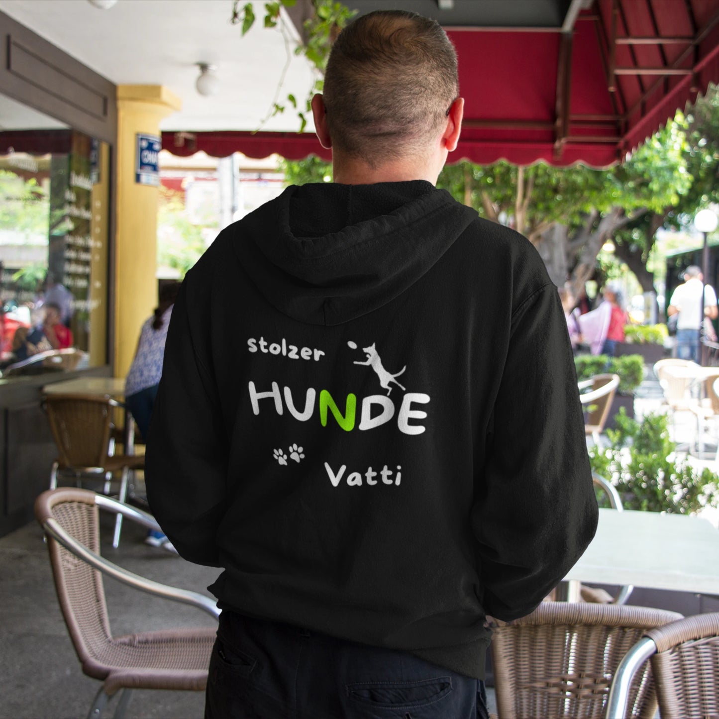 Classic Zipper Hoodie Unisex - stolzer HUNDE Vatti