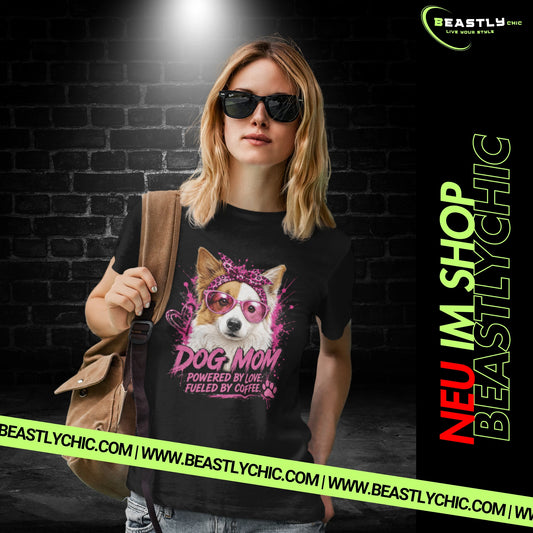 Premium Organic Shirt Women - DOG MOM Border