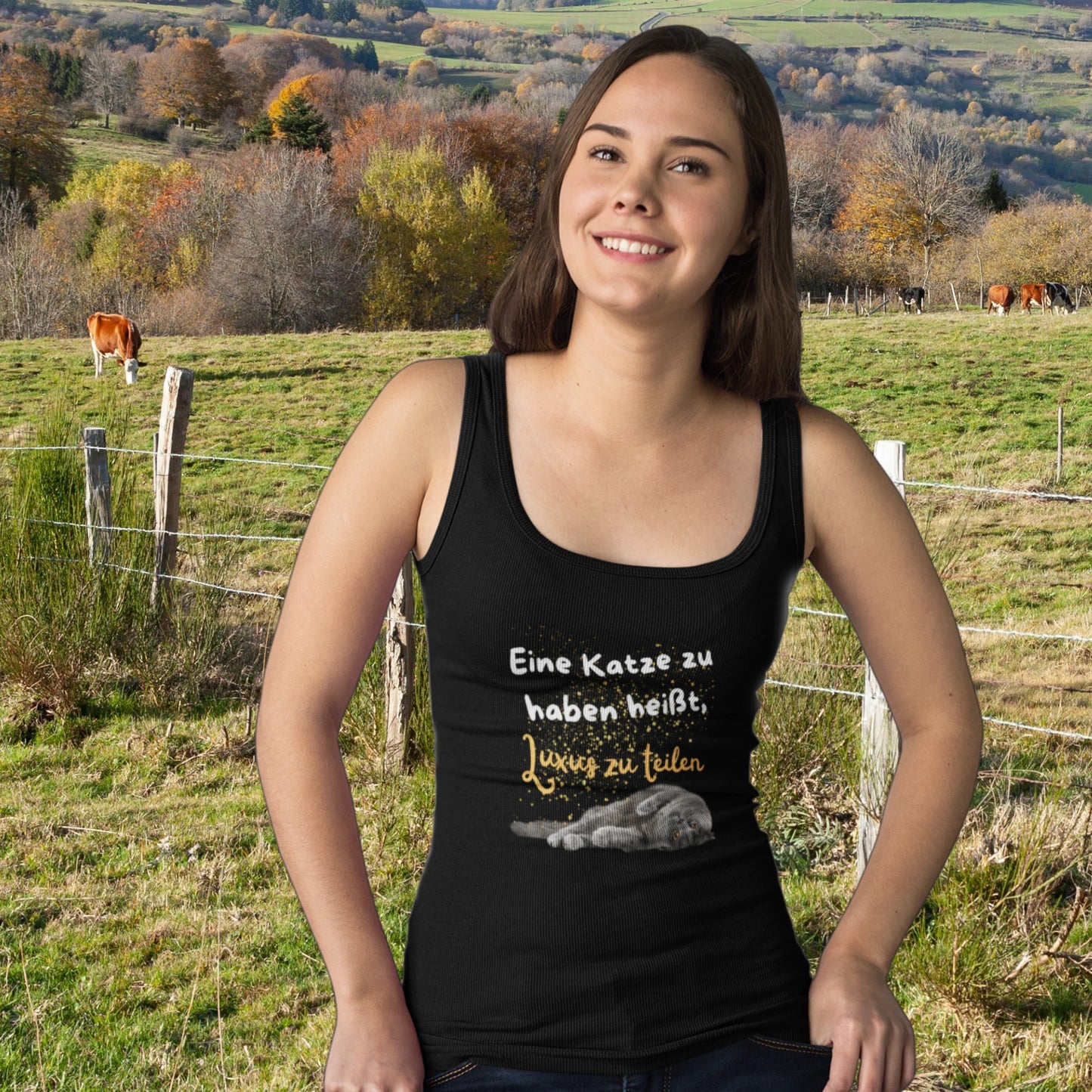 Classic Tanktop Women - Eine Katze zu haben heißt, Luxus zu teilen