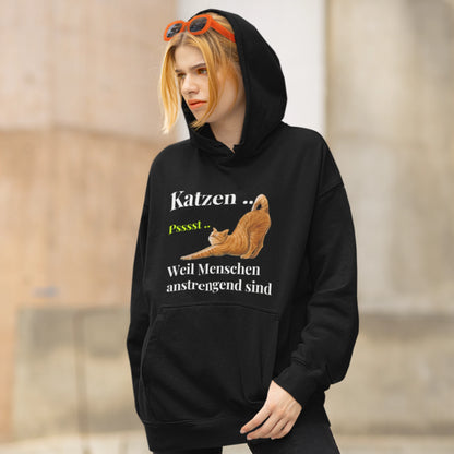 VACANCY Oversized Hoodie - Katzen .. Psssst .. Weil Menschen anstrengend sind