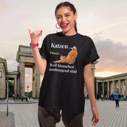 VACANCY Oversized Shirt - Katzen .. Psssst .. Weil Menschen anstrengend sind