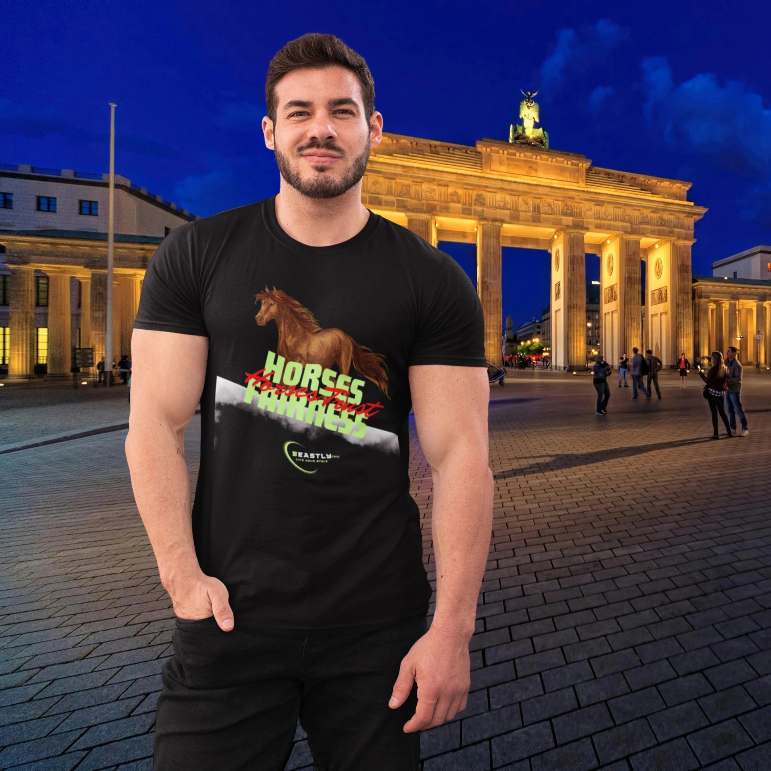 HigherBlanks Premium T-Shirt - BeastlyChic Marke HORSES FAIRNESS