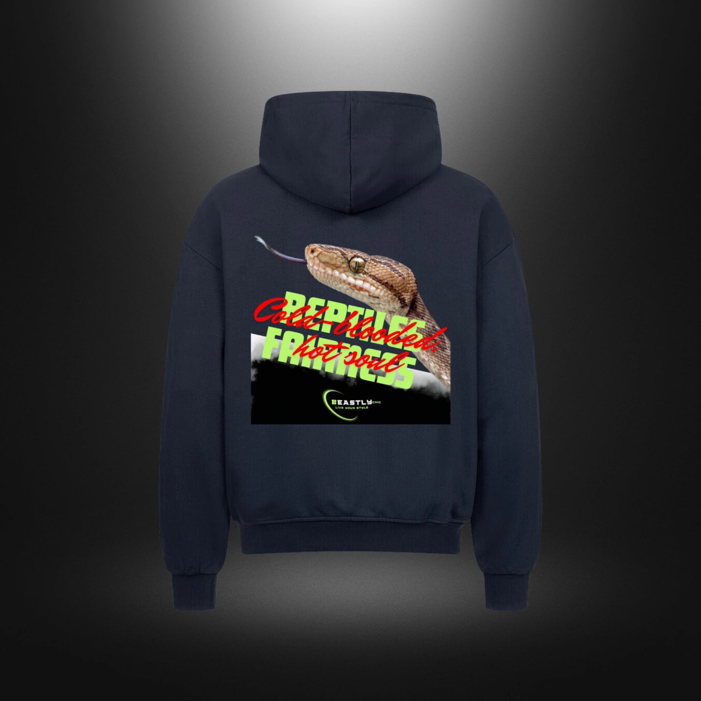 VACANCY Oversized Zipper Hoodie - Beastlychic Marke - REPTILES FAIRNESS