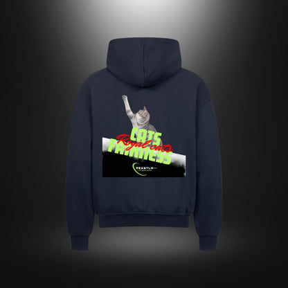 VACANCY Oversized Zipper Hoodie - Beastlychic Marke - CATS FAIRNESS