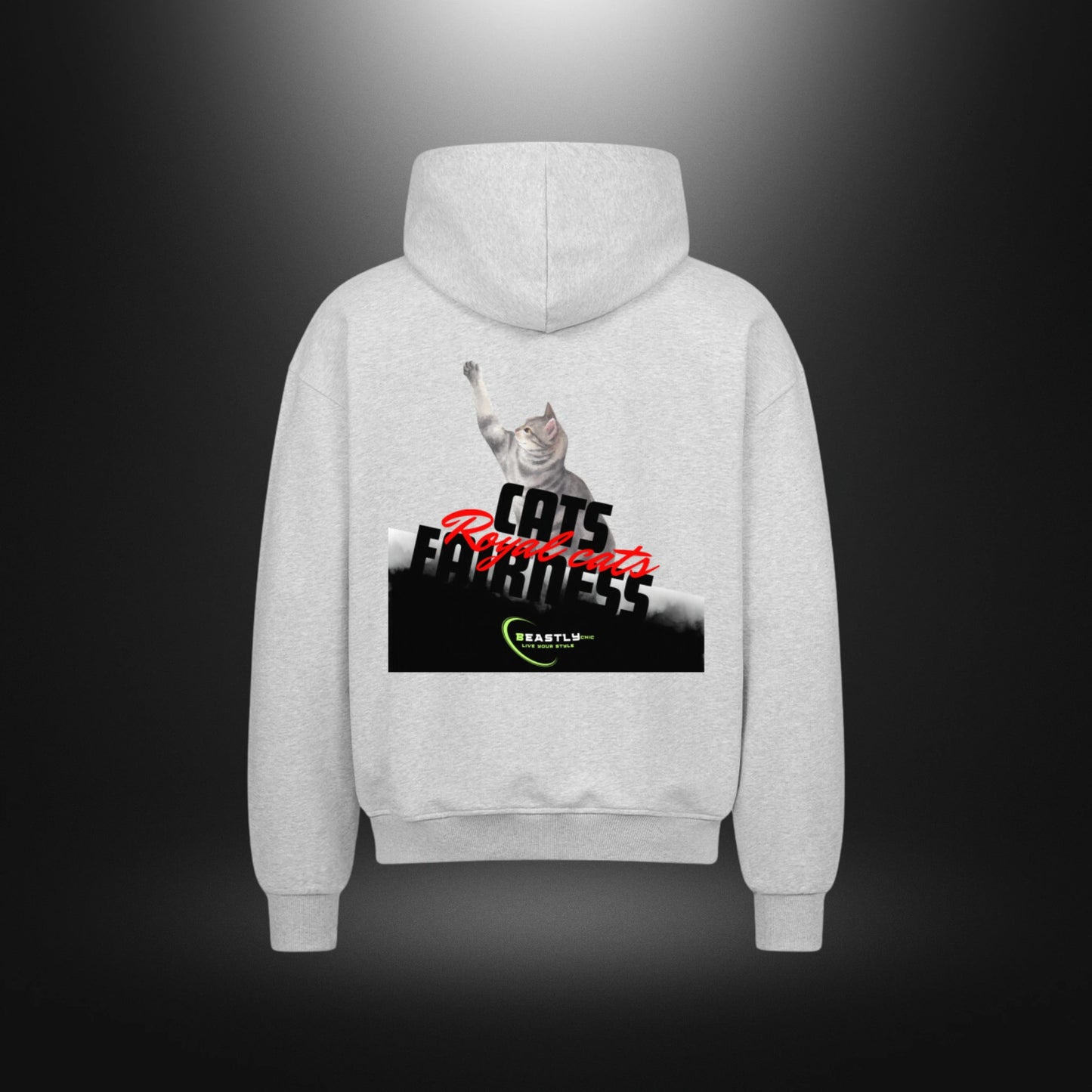 VACANCY Oversized Zipper Hoodie - Beastlychic Marke - CATS FAIRNESS