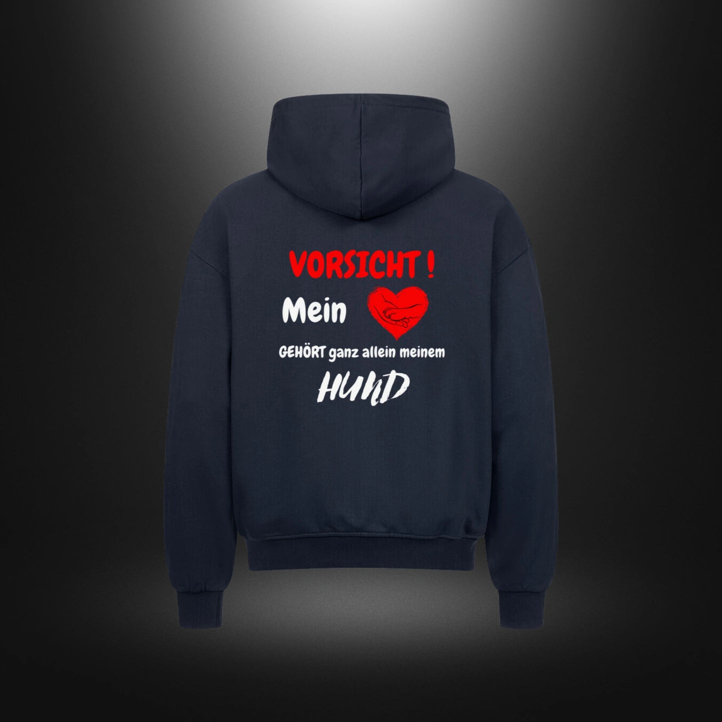 VACANCY Oversized Zipper Hoodie - VORSICHT ! Mein Herz GEHÖRT ganz allein meinem Hund