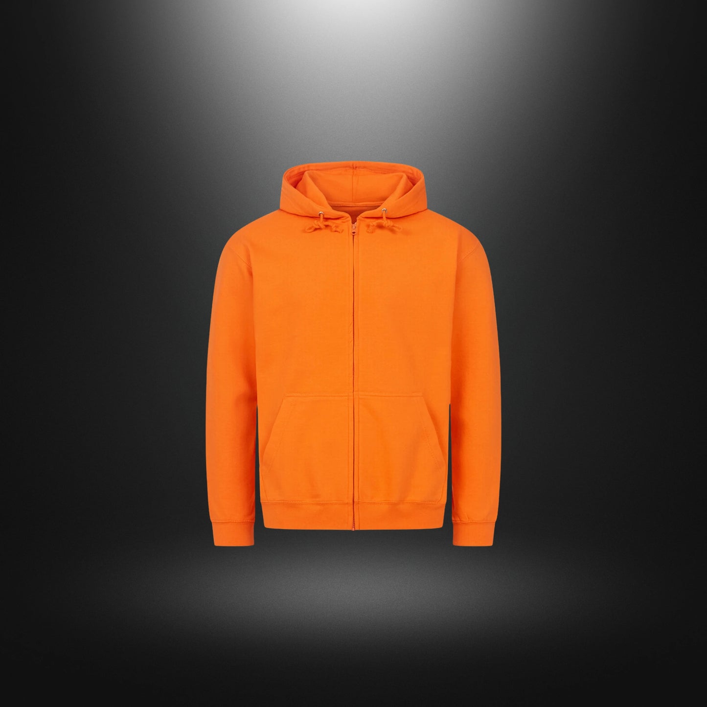 Classic Zipper Hoodie DOG MOM Border Collie in Orange Crush – Vorderansicht