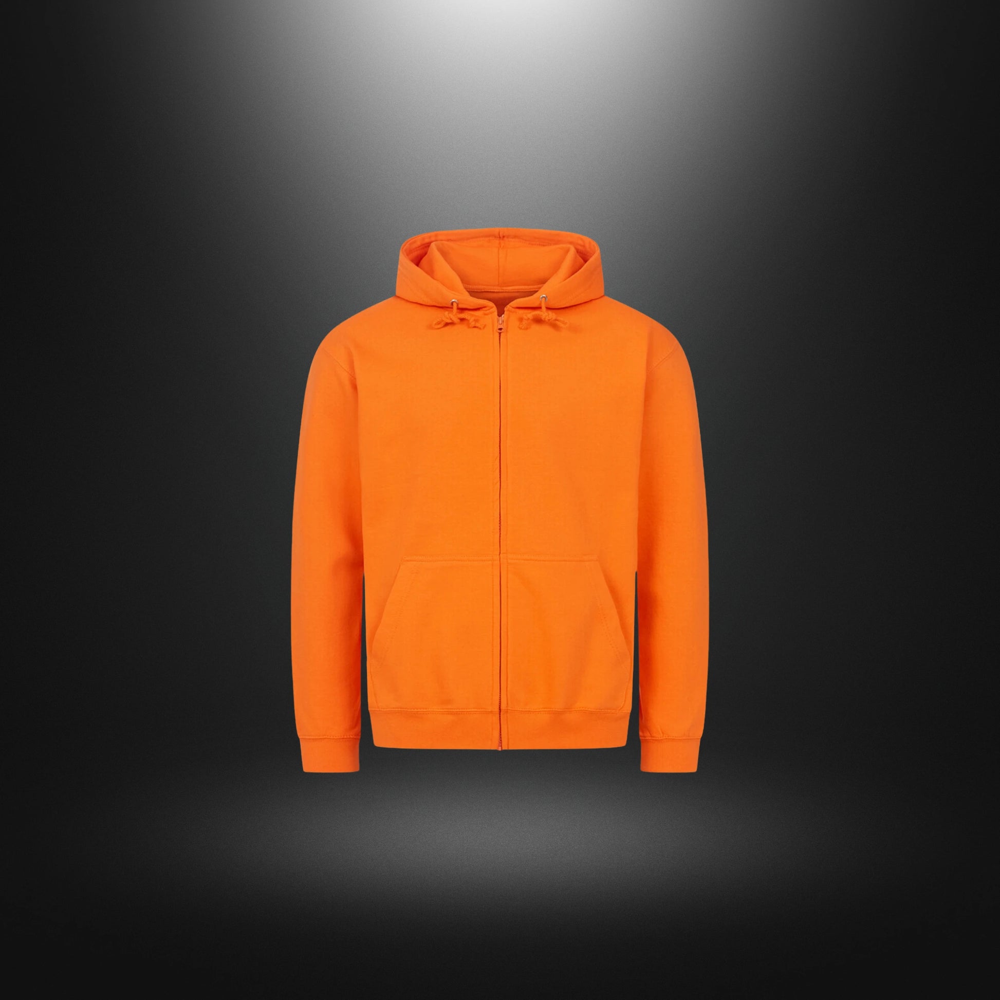 Classic Zipper Hoodie DOG MOM Border Collie in Orange Crush – Vorderansicht