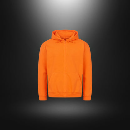 Classic Zipper Hoodie DOG MOM Border Collie in Orange Crush – Vorderansicht