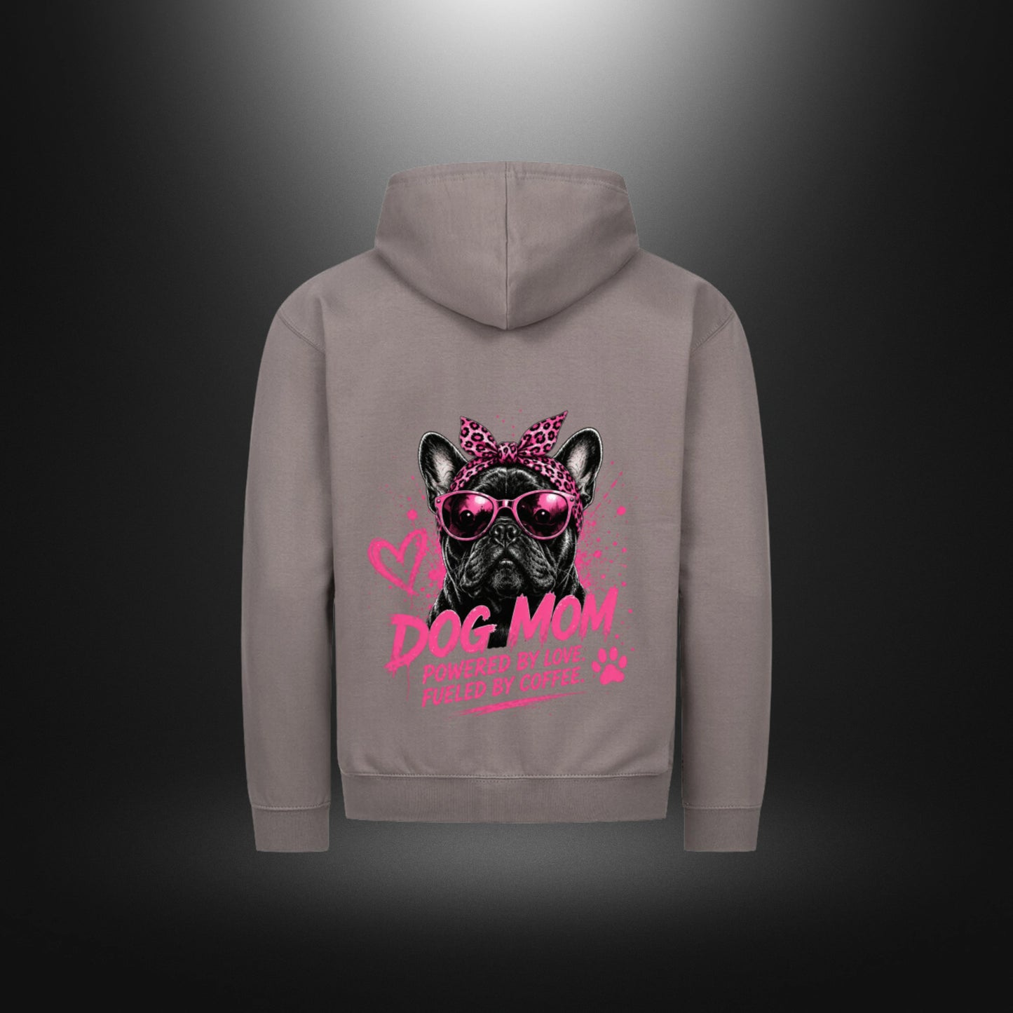 Classic Zipper Hoodie Unisex - DOG MOM Bull Dog