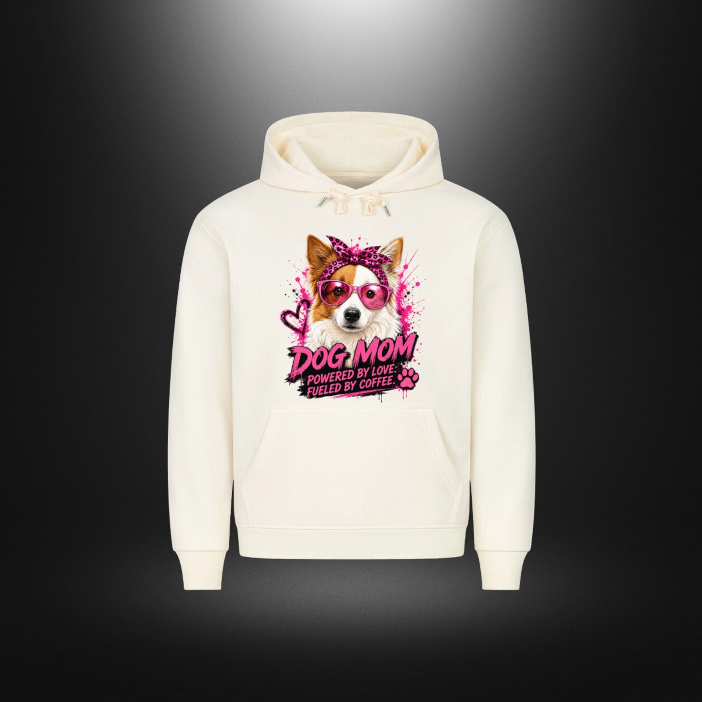HigherBlanks Premium Hoodie - DOG MOM Border