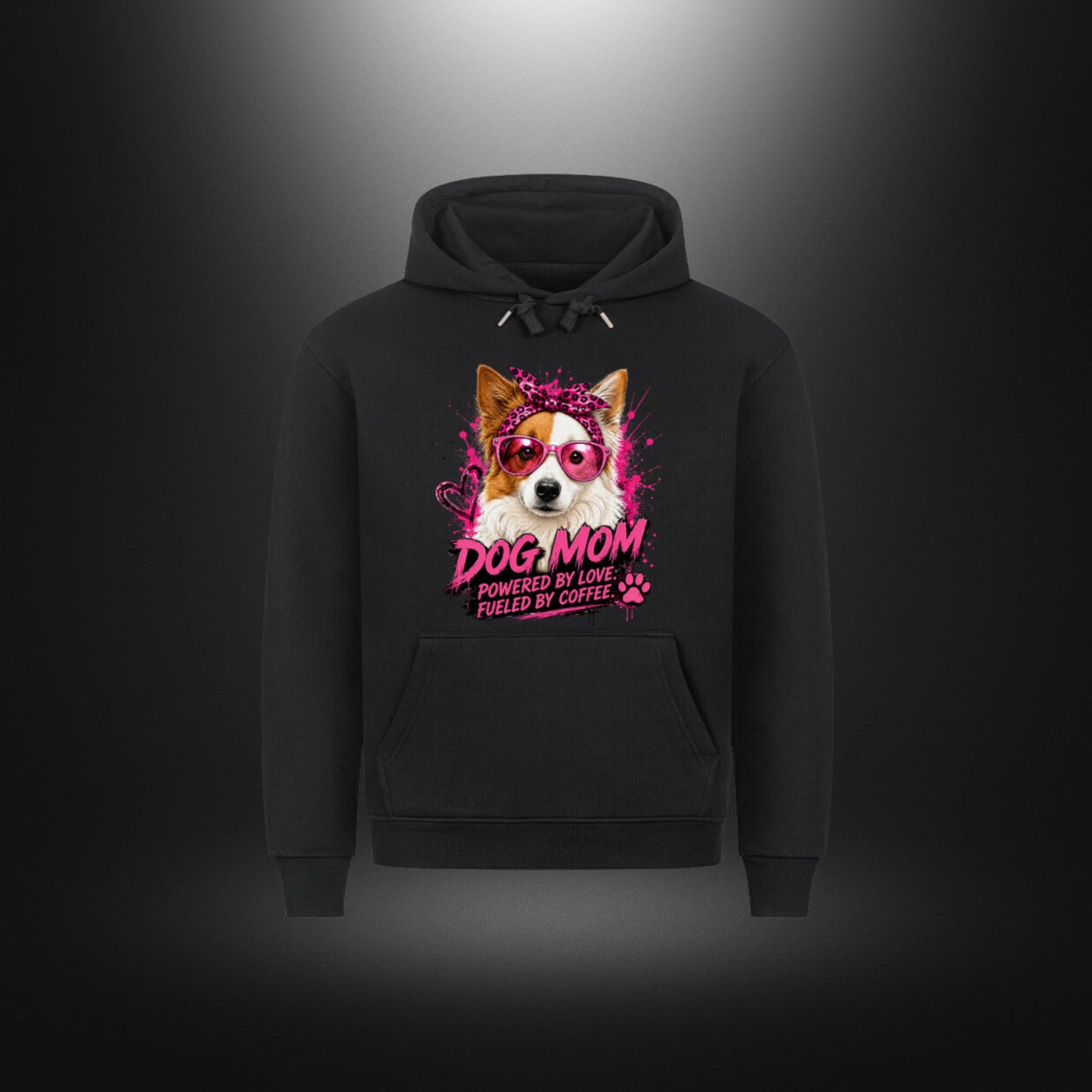HigherBlanks Premium Hoodie - DOG MOM Border
