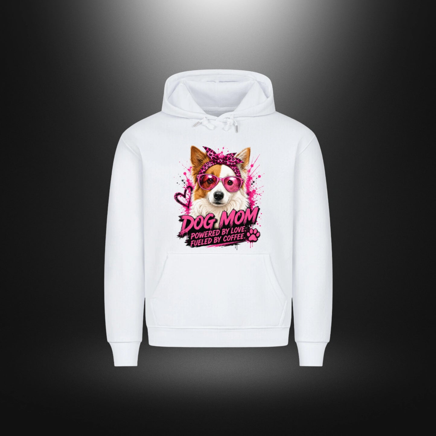 HigherBlanks Premium Hoodie - DOG MOM Border